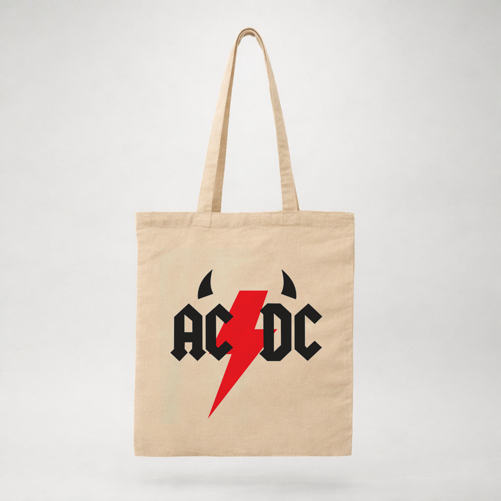 ACDC Logo Rayo - Totebag Beige