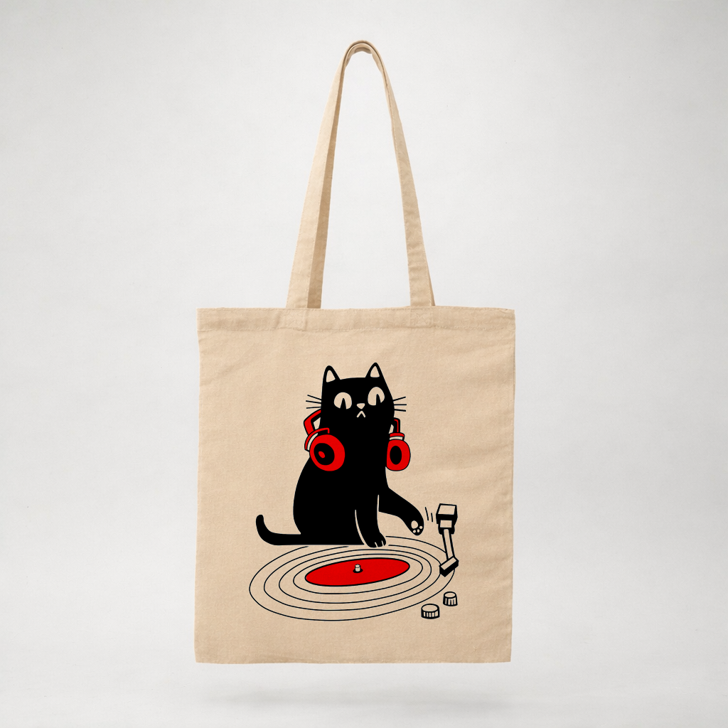 Gato Dj - Totebag Beige