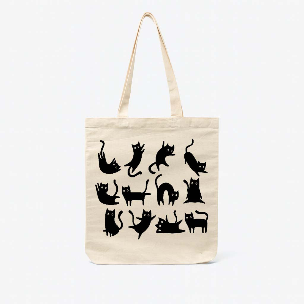 Gatos - Poses - Totebag Beige