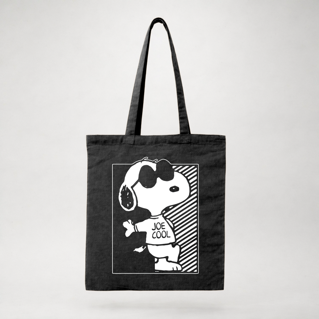 Joe Cool Snoopy - Totebag Negra