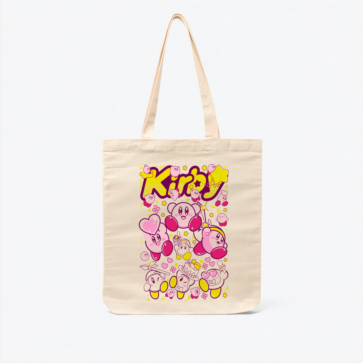 Kirby y Waddle Dee - Totebag Beige