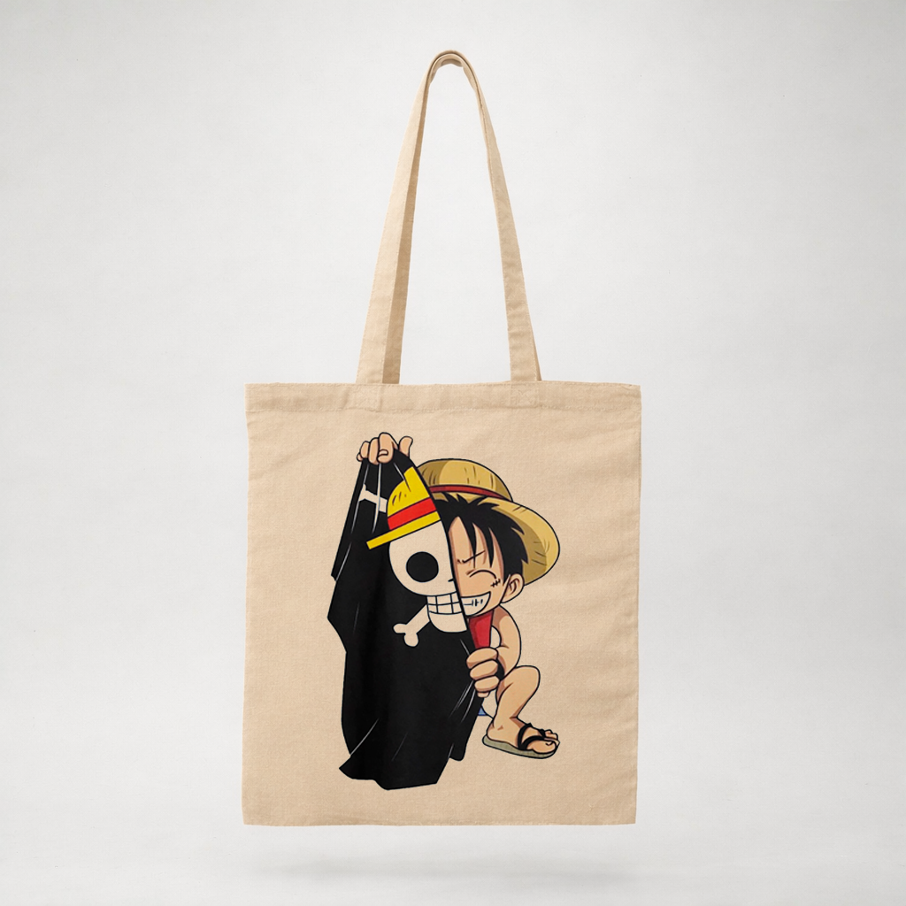 Luffy Chibi - Totebag Beige