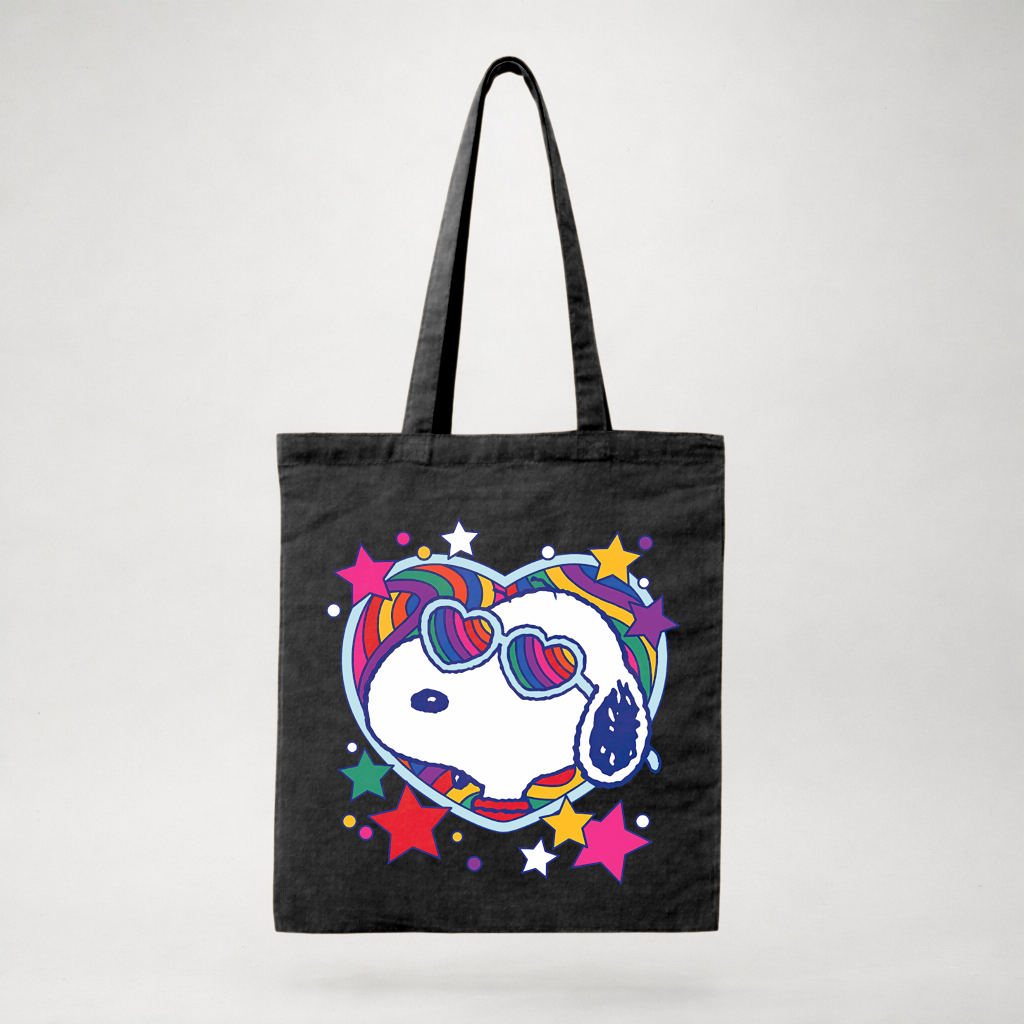 Snoopy Groovy - Totebag Negra