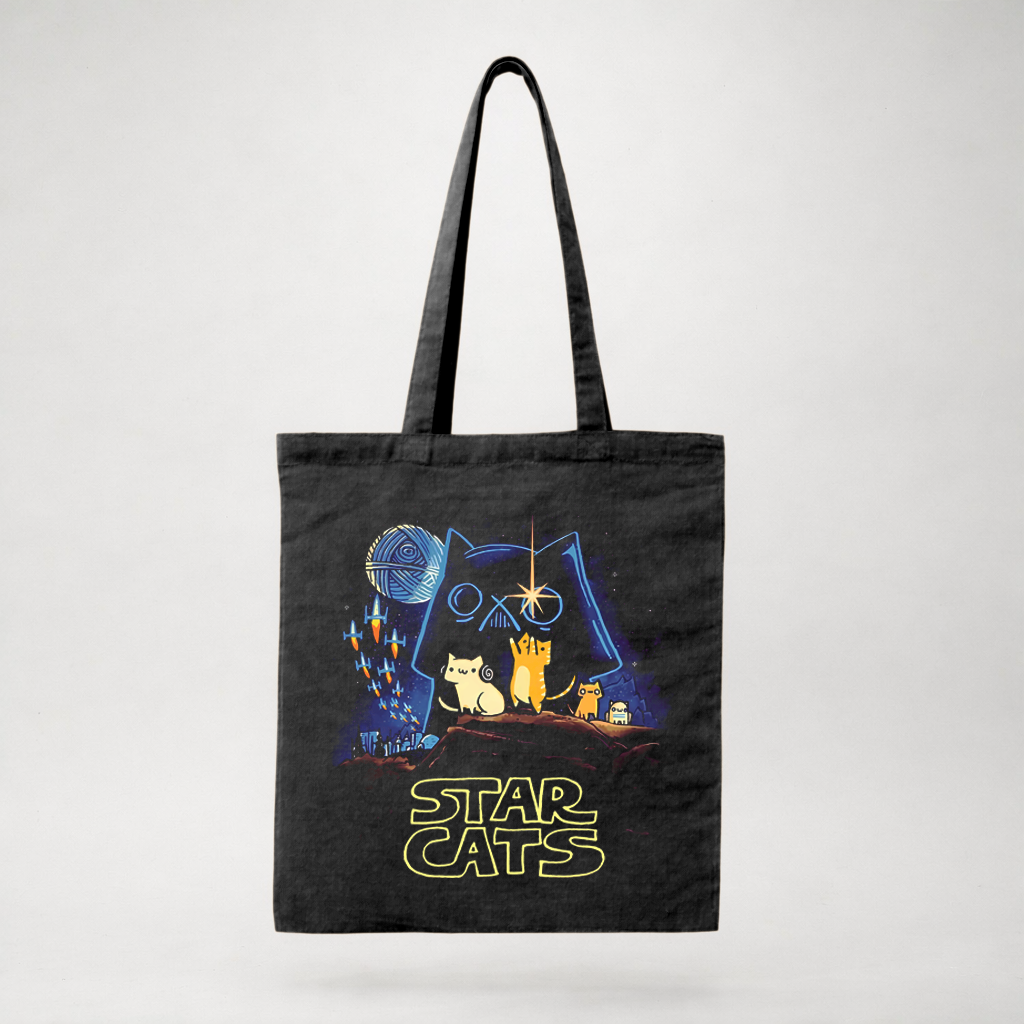 Star Wars - Star Cats - Totebag Negra