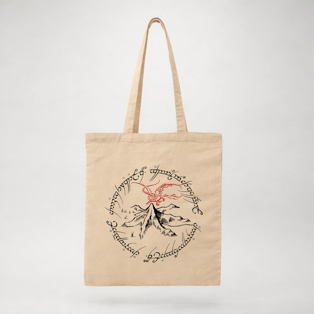 Tolkien Smaug - Totebag Beige