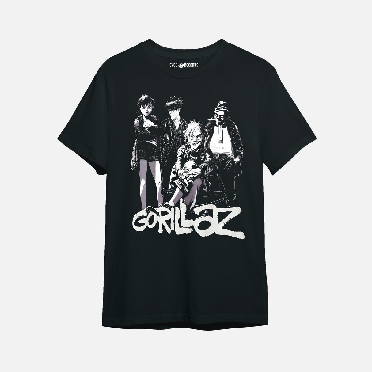 Gorillaz - Black and white - Polera