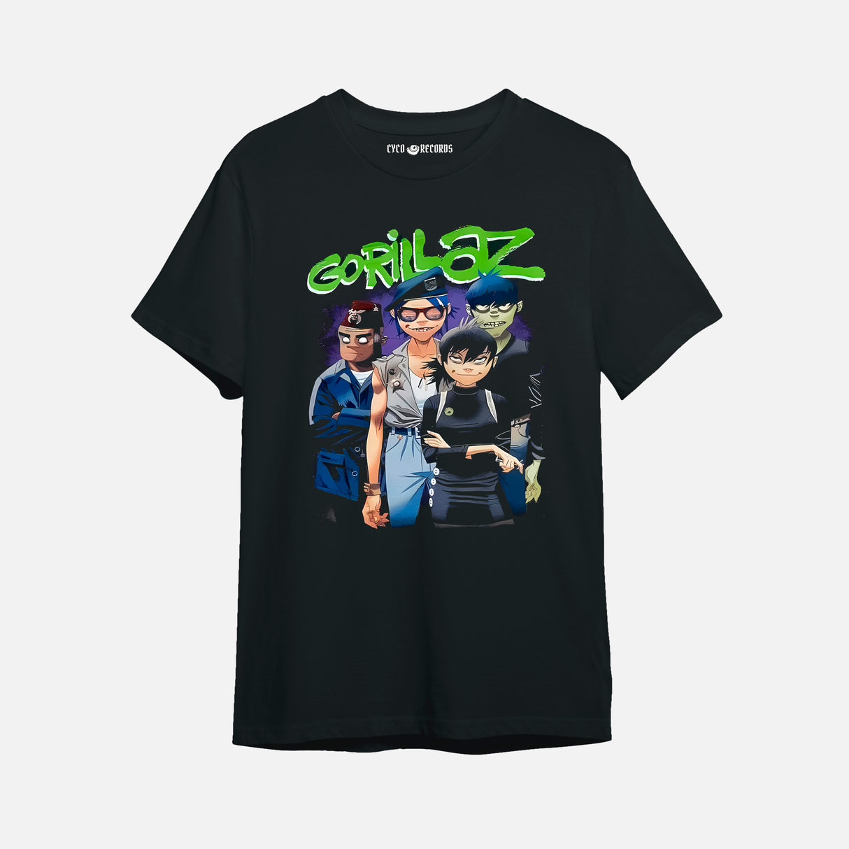 Gorillaz - Green Logo - Polera