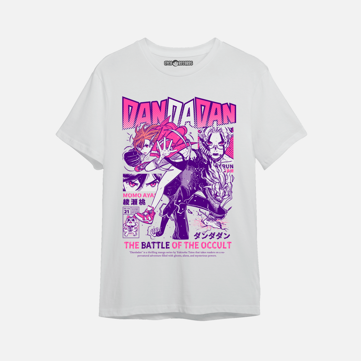Dandadan - Momo y Okarun - Polera Blanca
