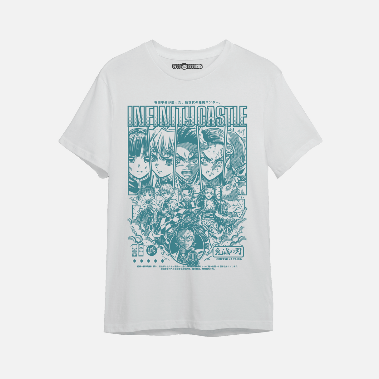 Demon Slayer - Castillo Infinito b - Polera blanca