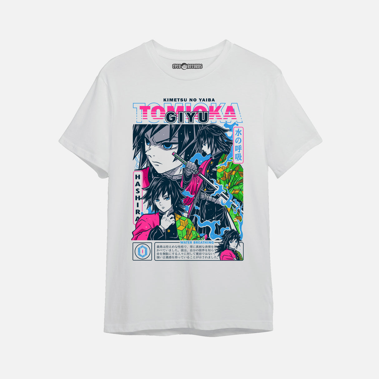 Demon Slayer Tomioka Giyu - water breathing - polera blanca