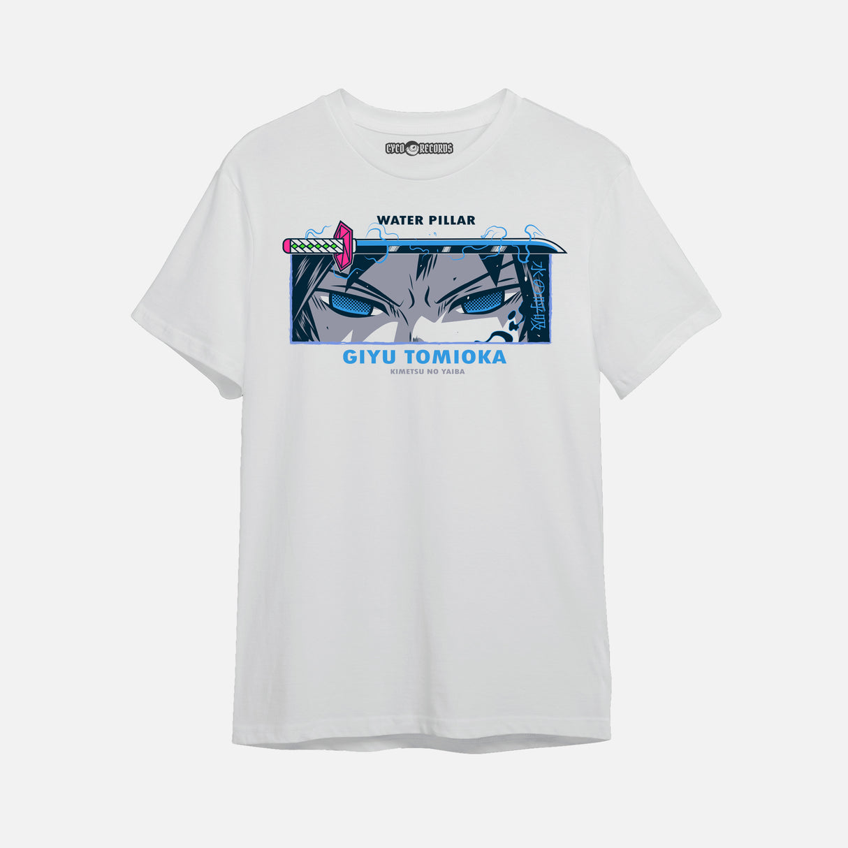 Demon Slayer Tomioka - water breath 2 - polera blanca