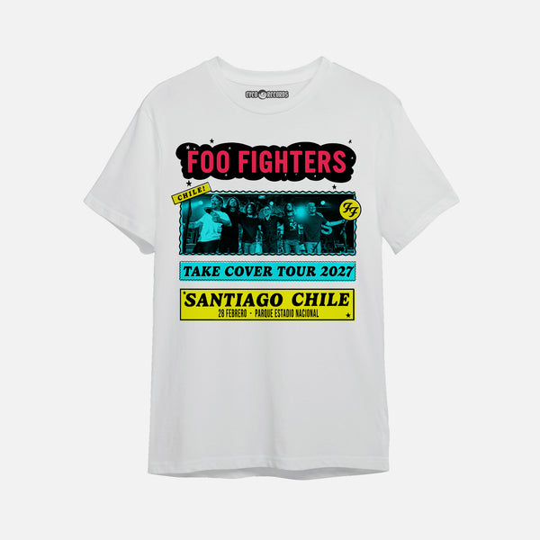 Foo Fighters - Take Cover - Polera Blanca