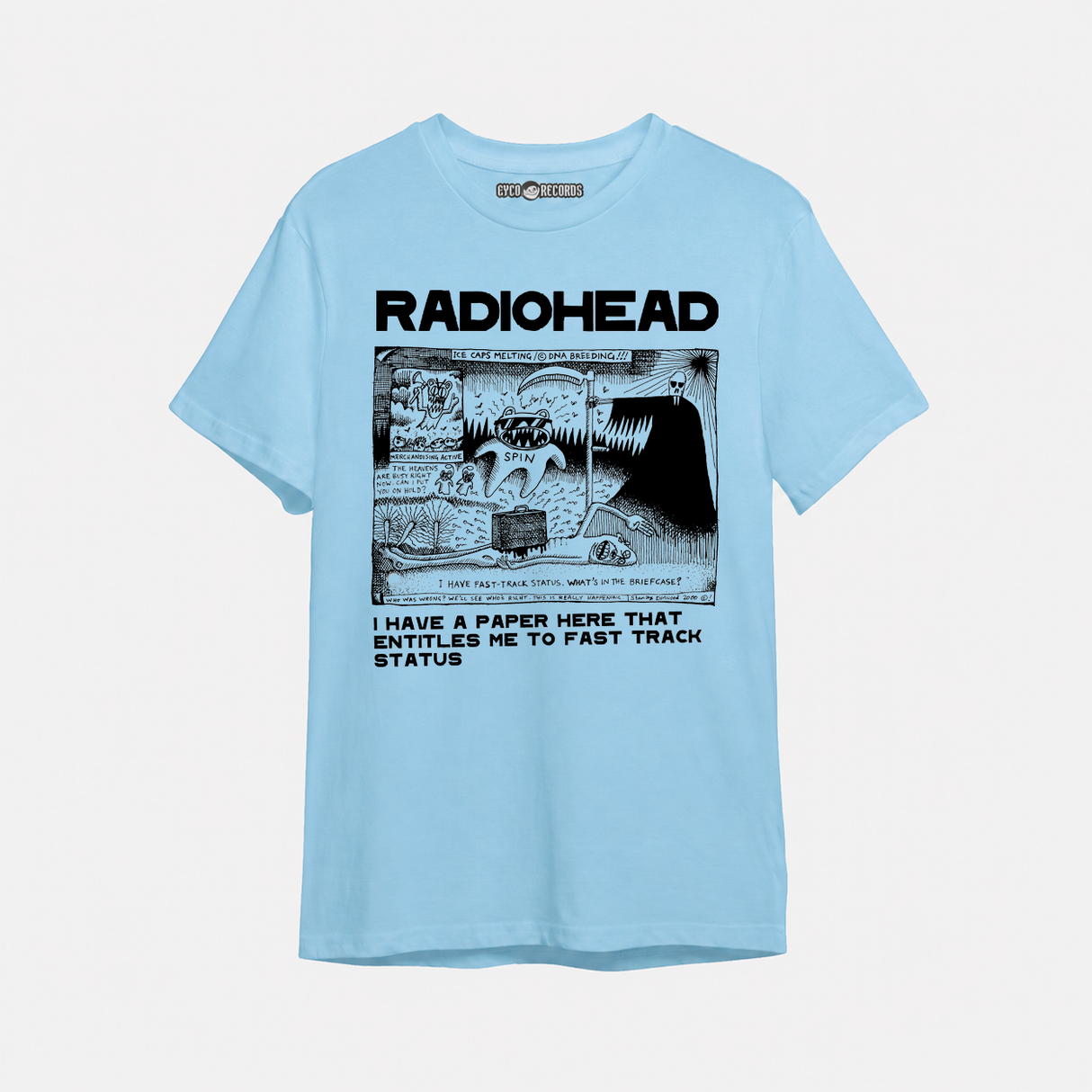 Radiohead - Ice Caps Melting - Polera Celeste