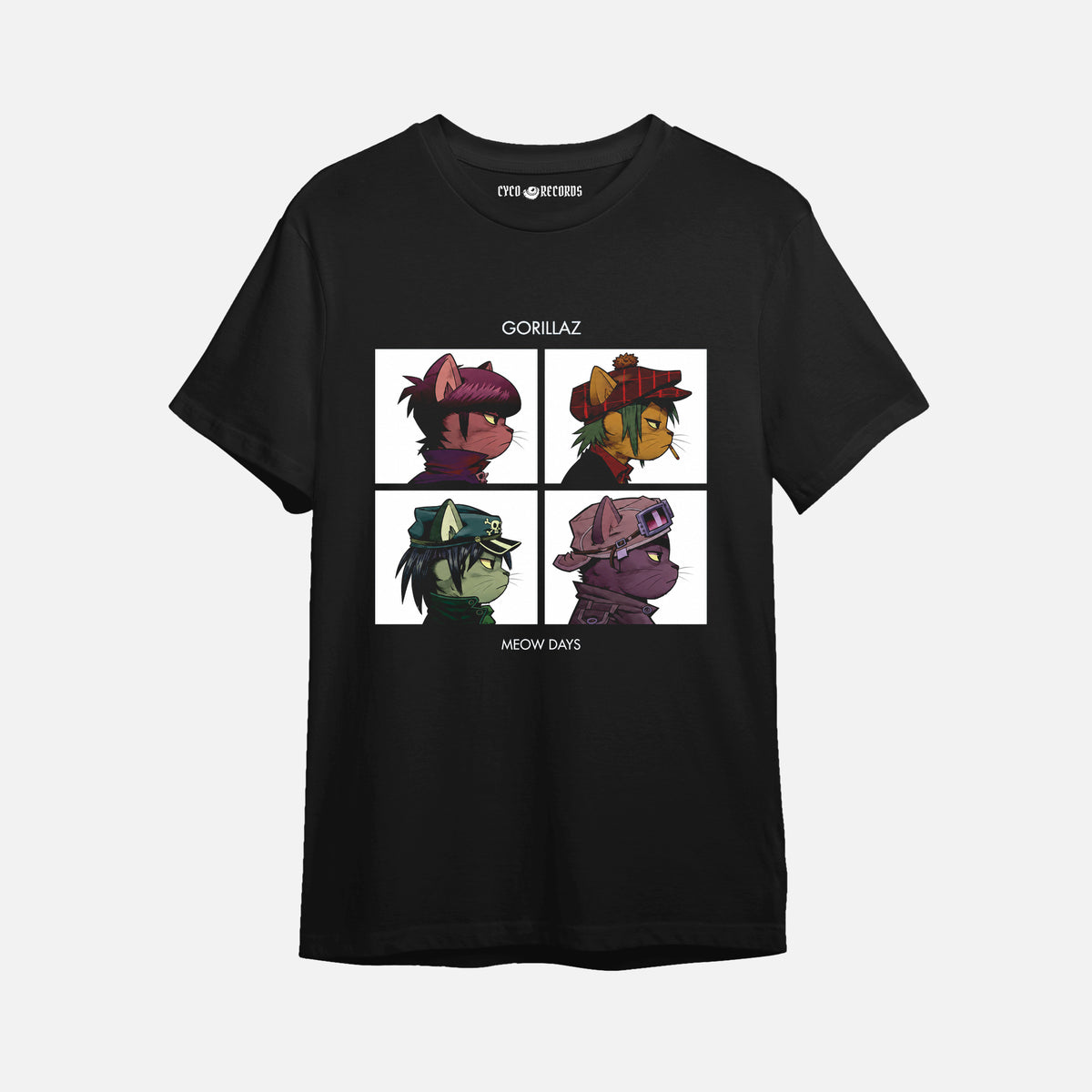 Gato - Rock - Gorillaz - Polera
