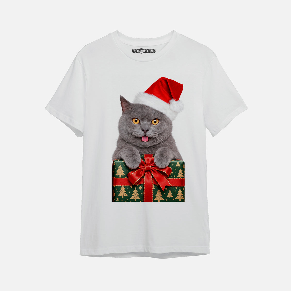 Navidad - Gato - Gris - Polera