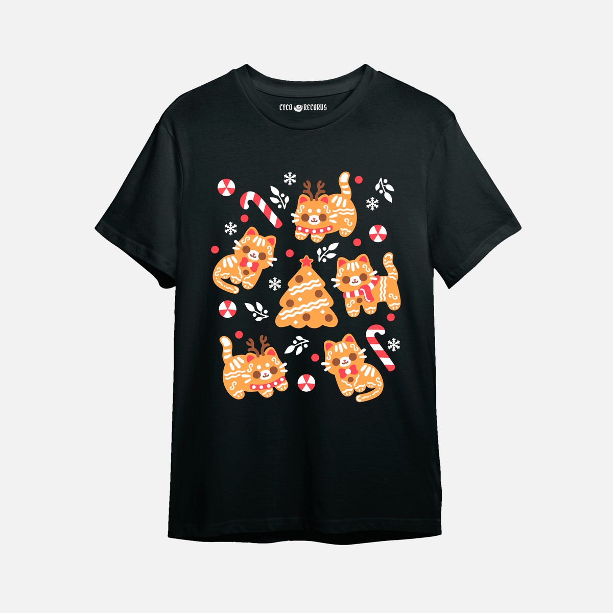Navidad - Girgerbread Cat - Polera