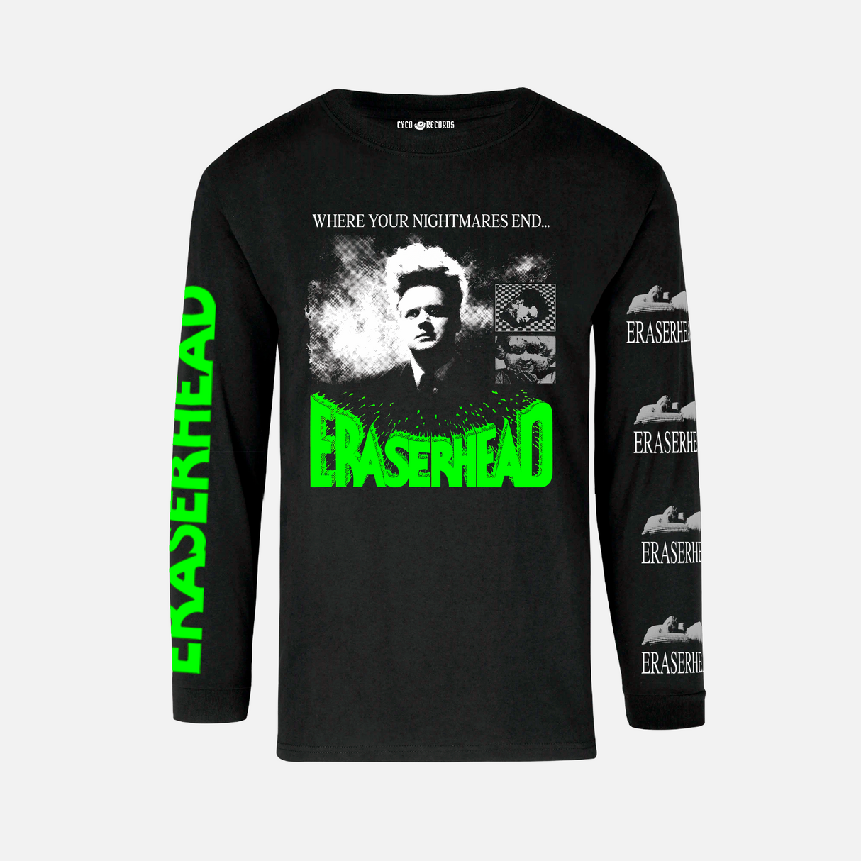 David Lynch - Erasedhead Green - Polera Manga Larga