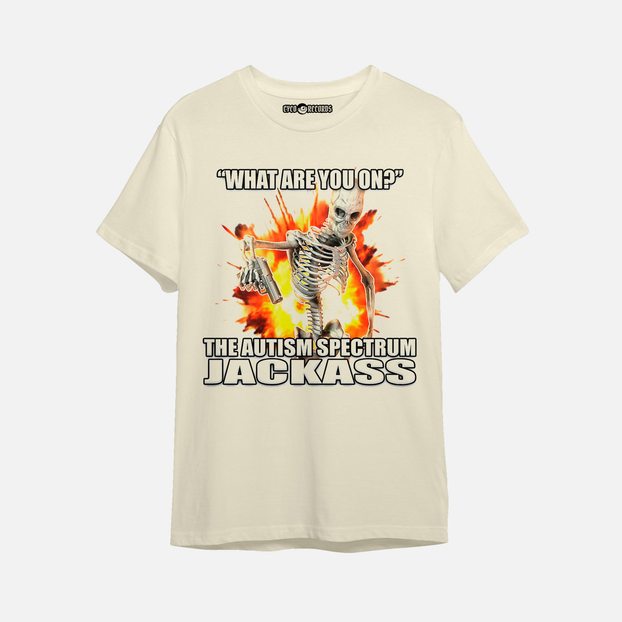 Meme - Esqueleto Autism Jackass - Polera Beige