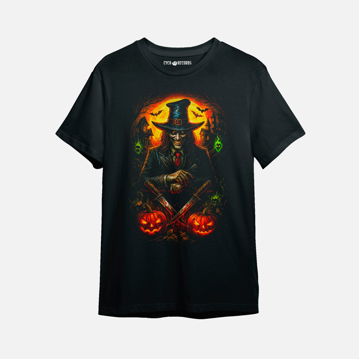 Halloween - Brujo y Calabazas - Polera