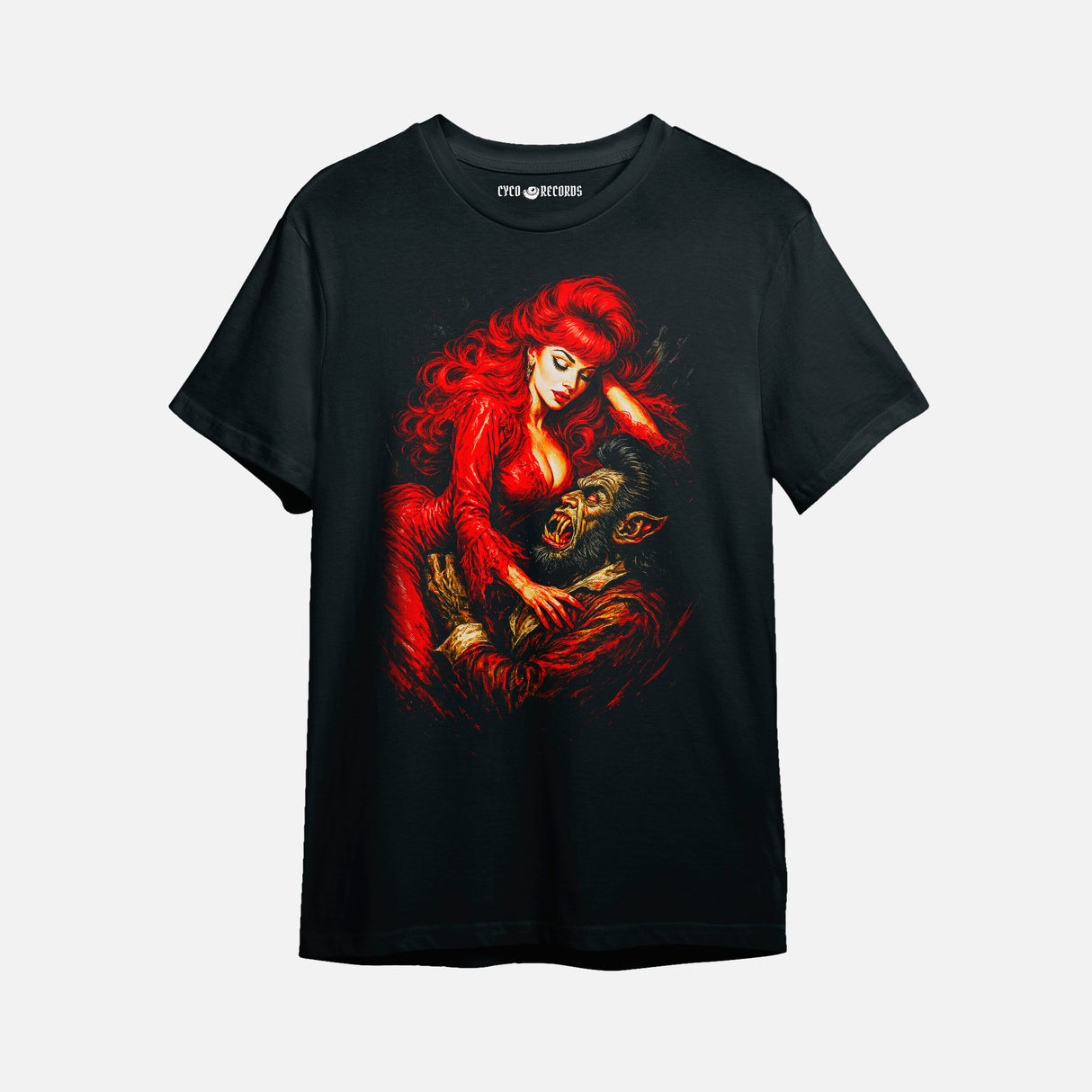 Halloween - Hombre Lobo y Mujer - Polera