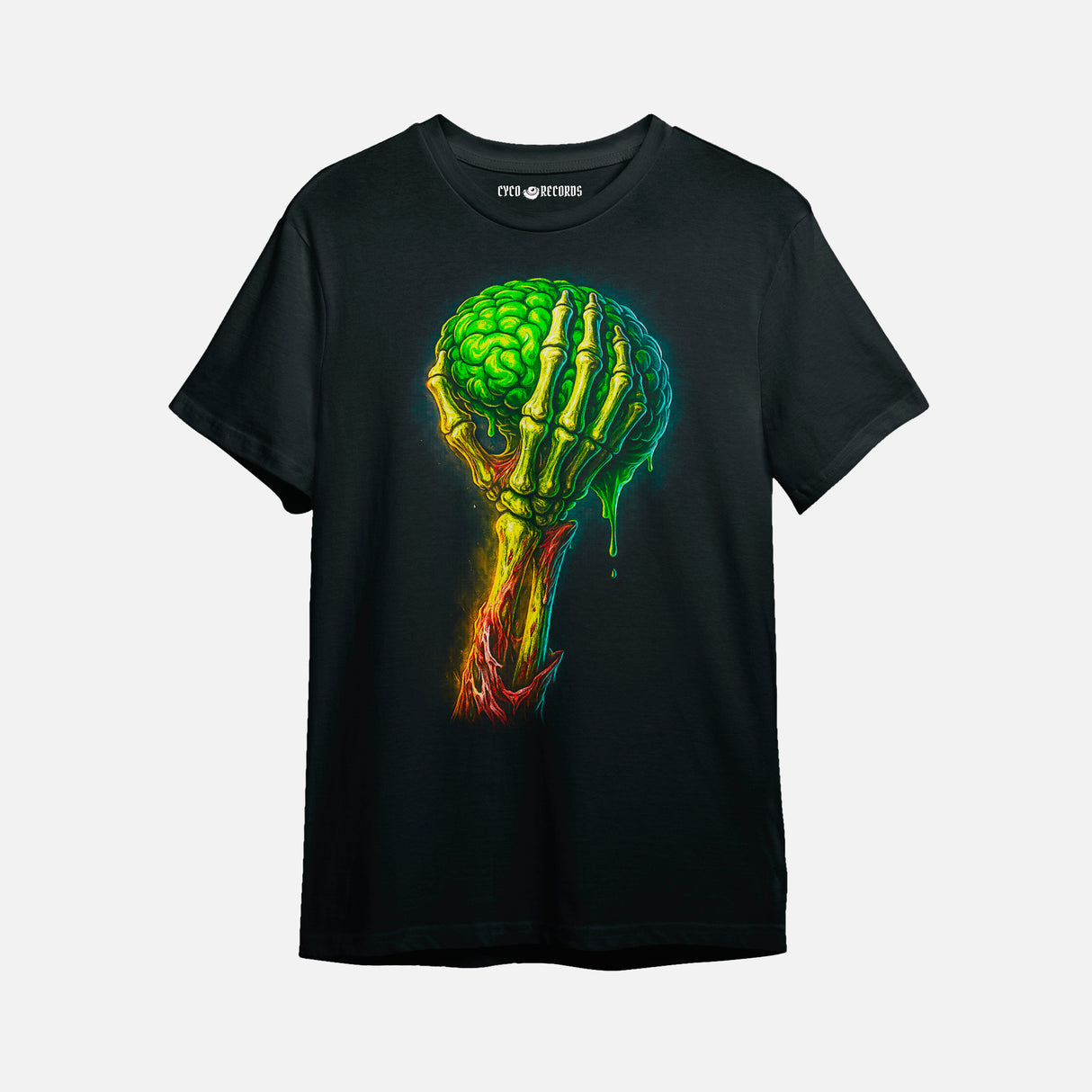 Halloween - Mano Esqueleto y Cerebro - Polera