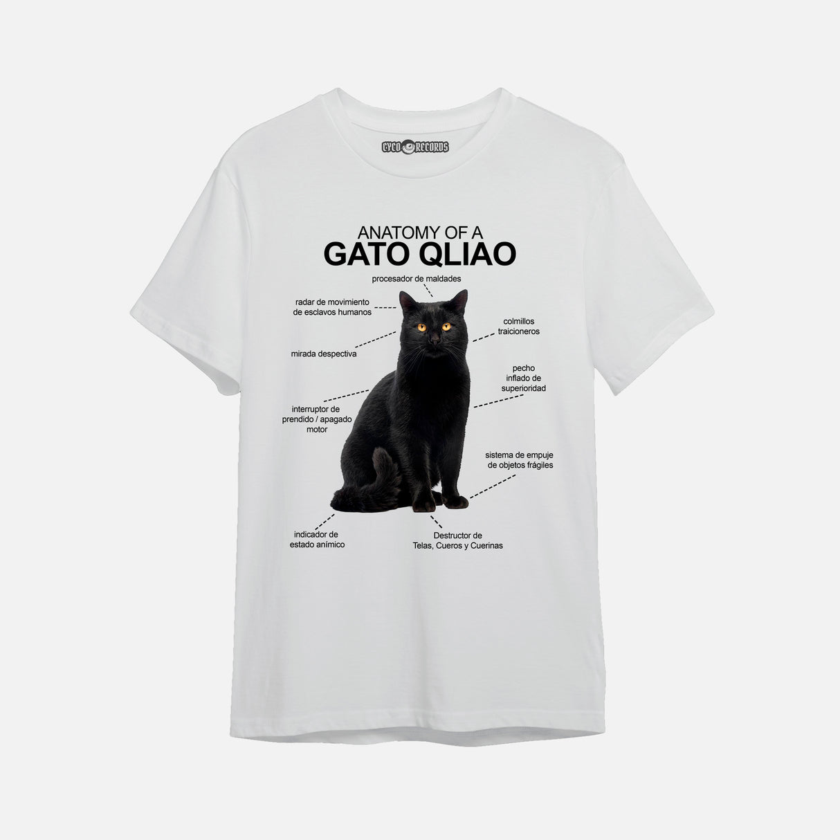 Anatomy of Gato Qliao - Negro - Polera