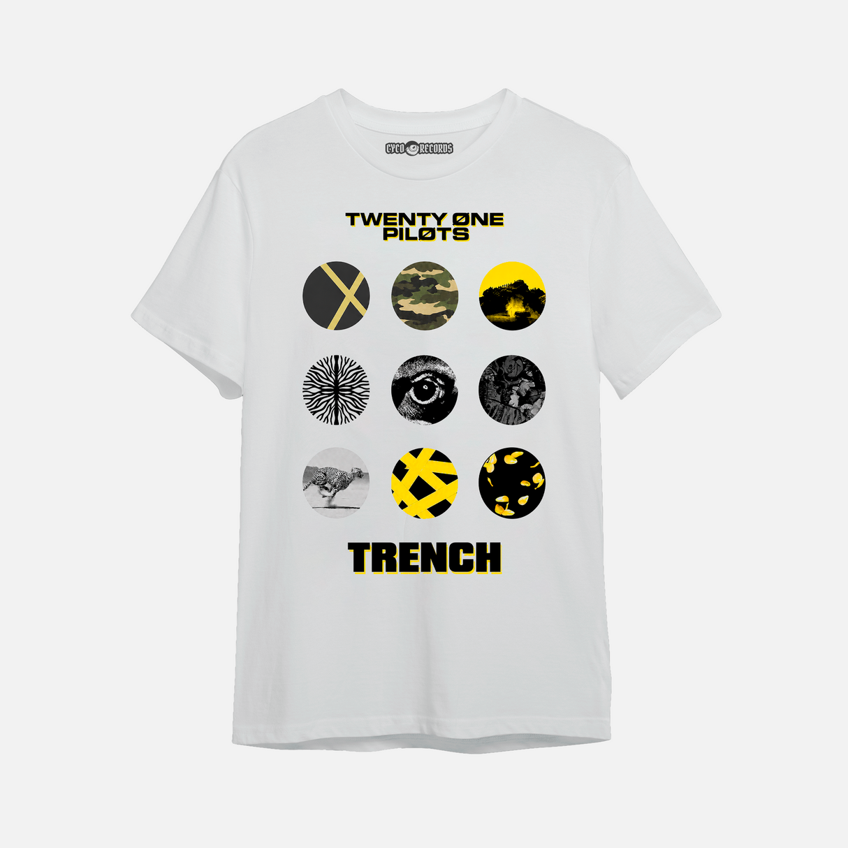 Twenty One Pilots - Trench Logos Polera Blanca