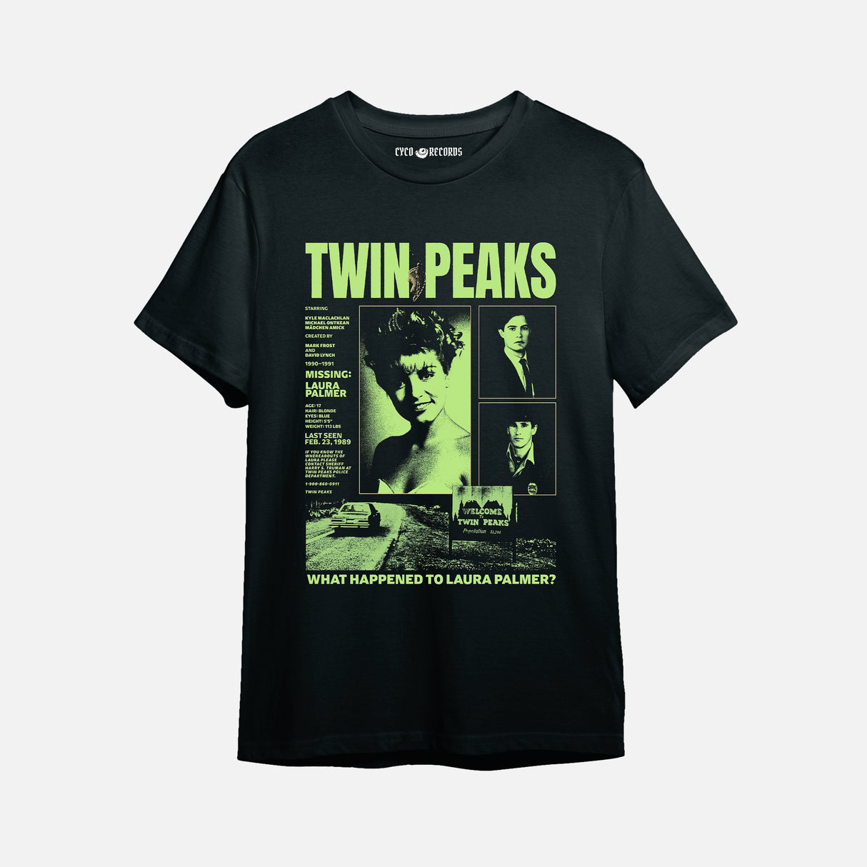 Twin Peaks - Poster verde - Polera