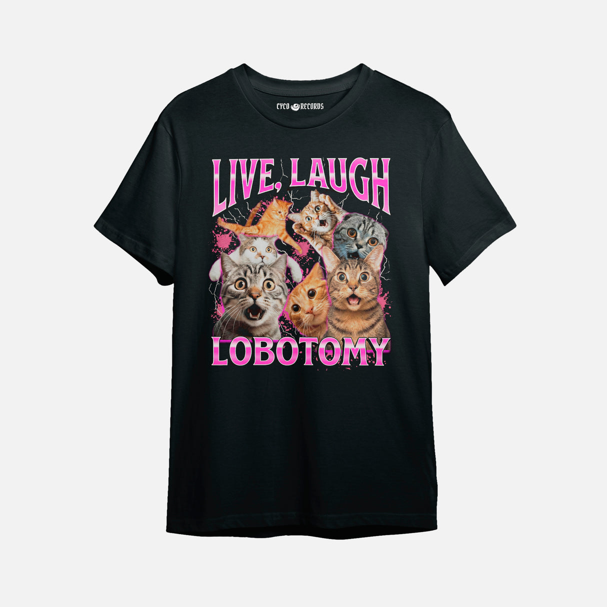 Memes - Lobotomy Cats - Polera