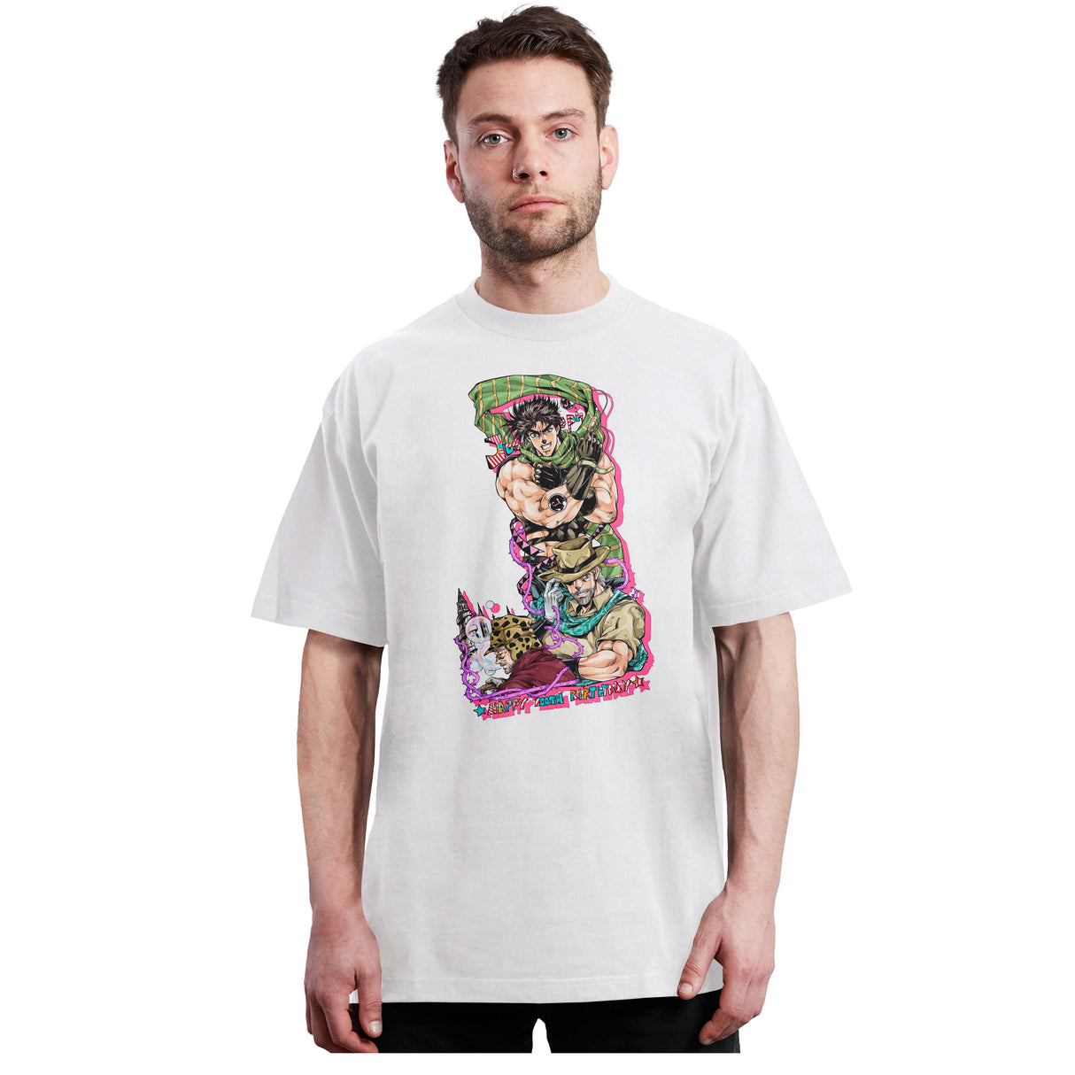 Jojos Bizarre Adventure - Joseph Joestar Happy 100 - Anime - Polera