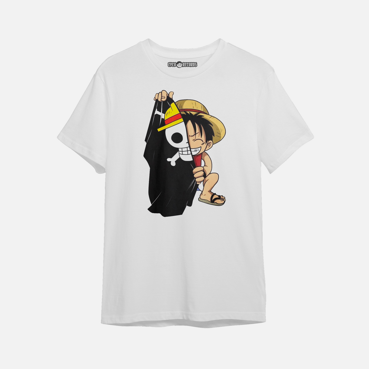 One Piece - Luffy Chibi Bandera - Polera