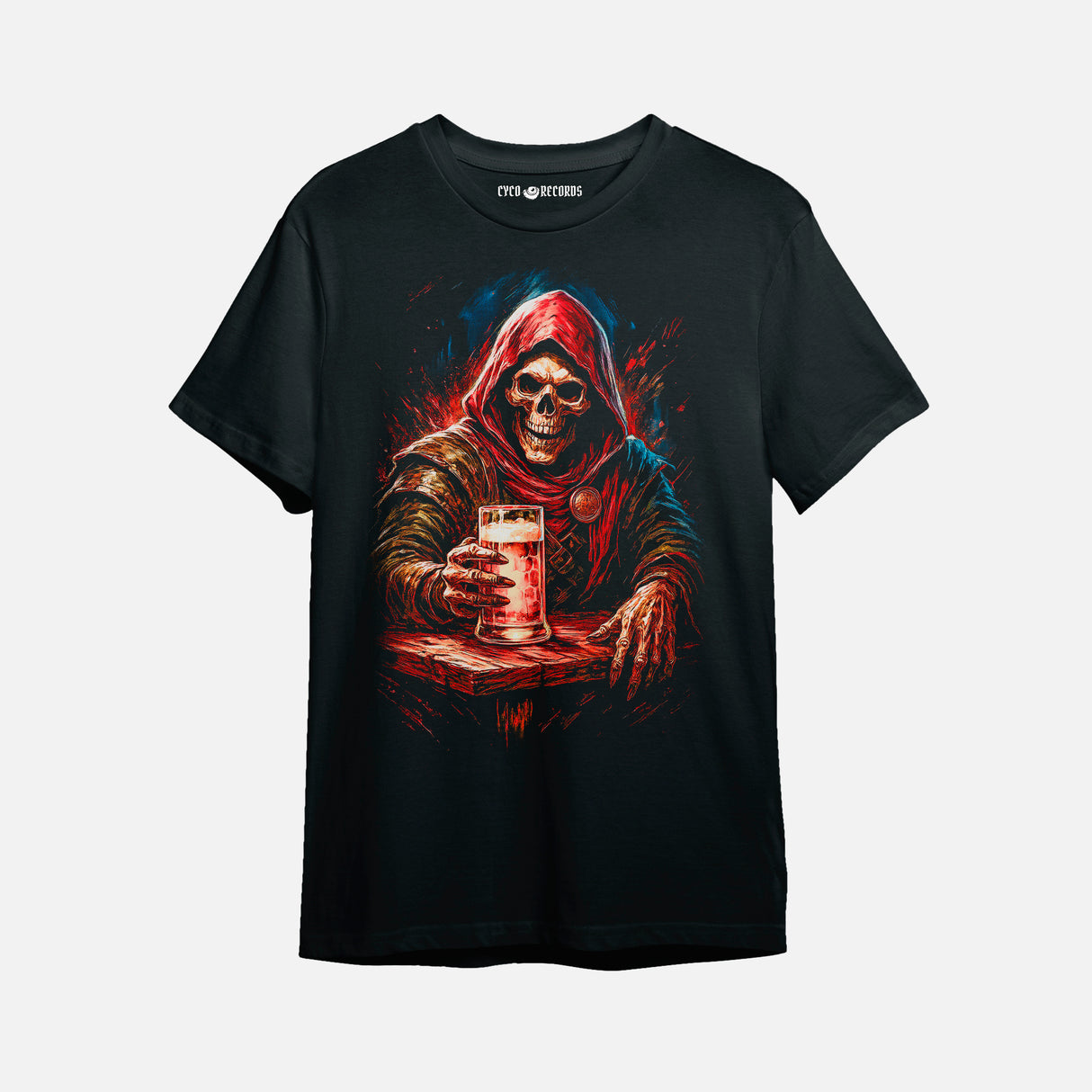 Calavera - Esqueleto con Cerveza - Polera