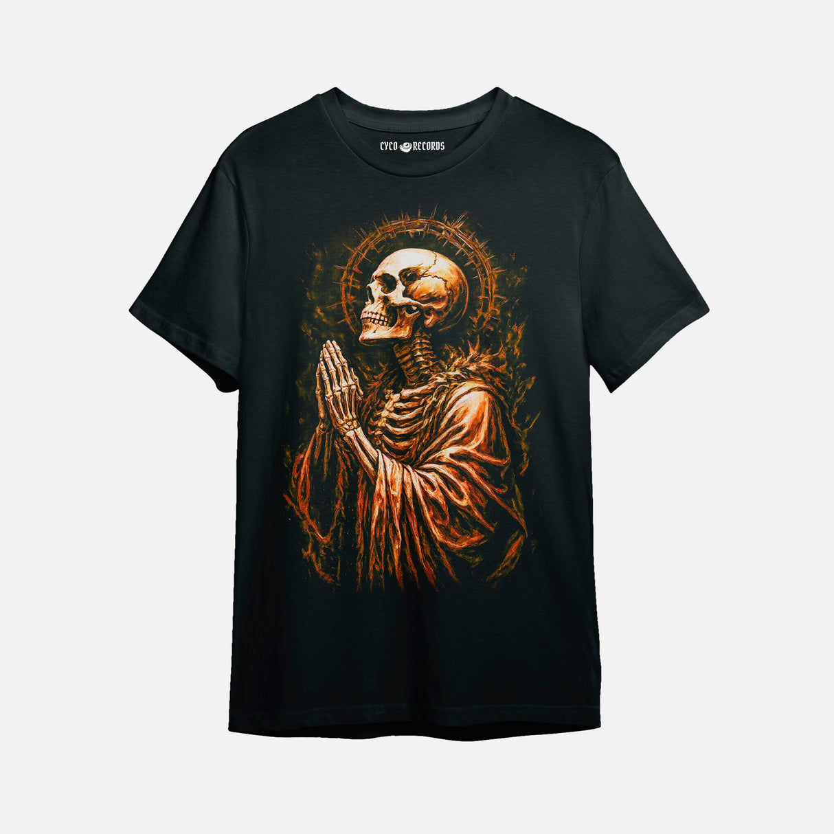 Calavera - Esqueleto Orando - Polera