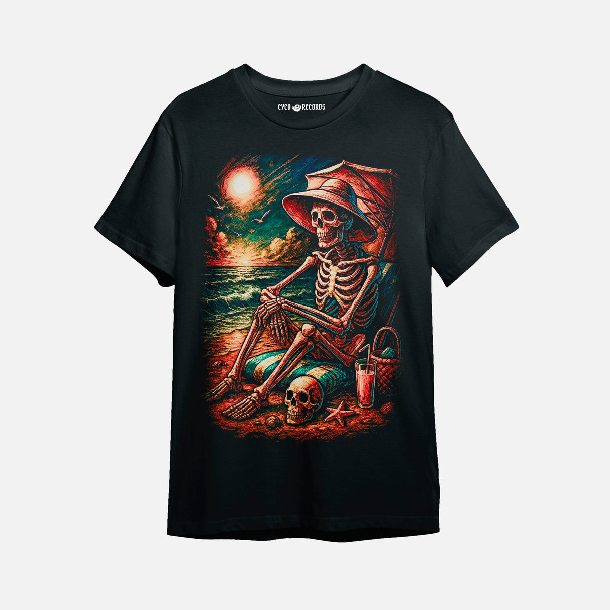 Calavera - Esqueleto Playero - Polera