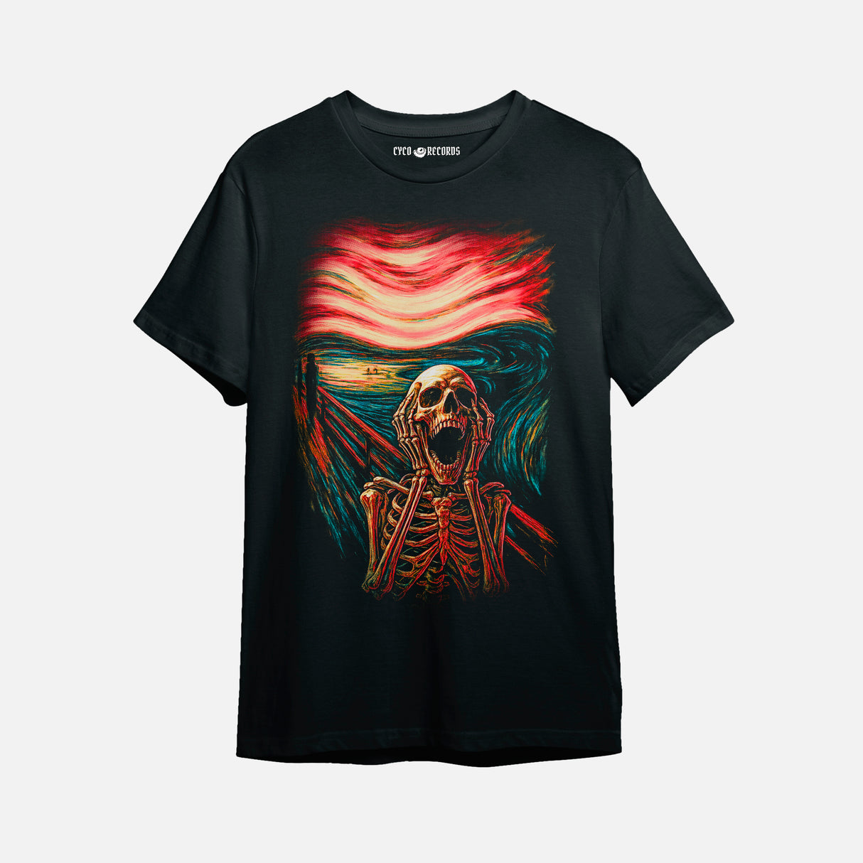Calavera - Pintura el Grito - Polera