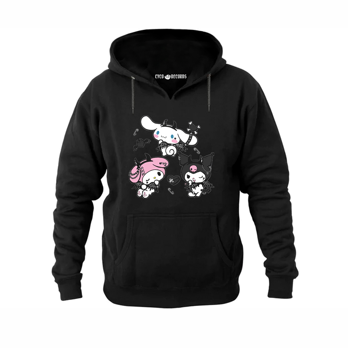 Sanrio - Kuromi Melody Cinnamoroll Punk - Poleron Canguro