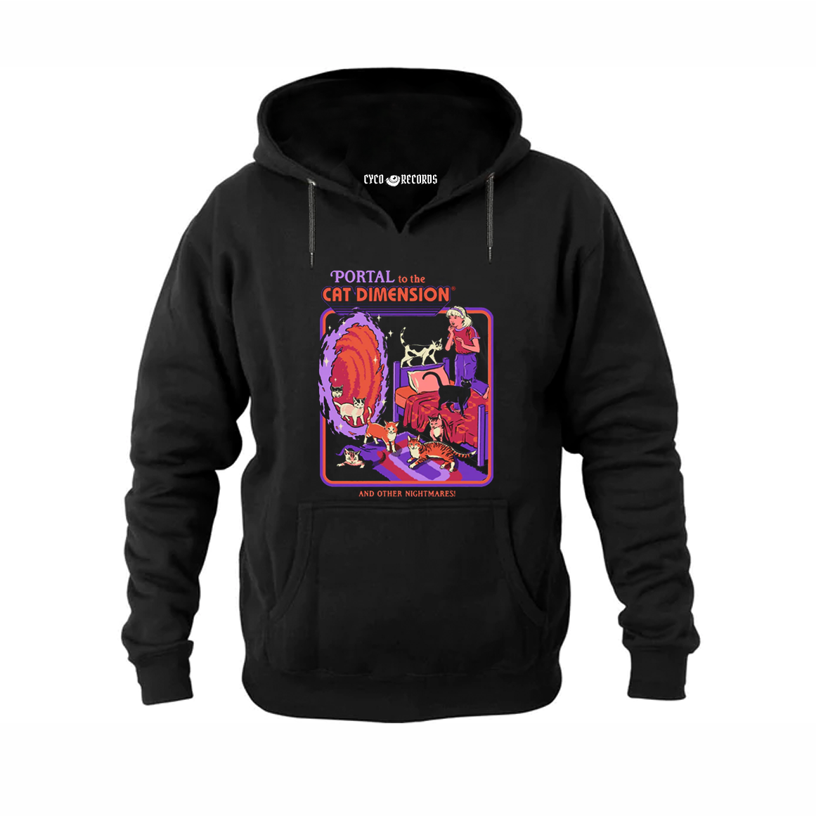 Vintage Evil Kids - Portal To The Cat Dimension - Poleron Canguro
