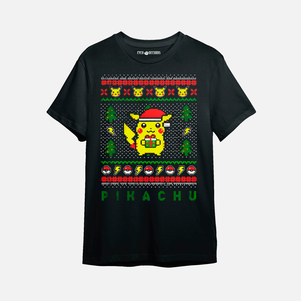 Pokemon - Pikachu Navidad - Polera