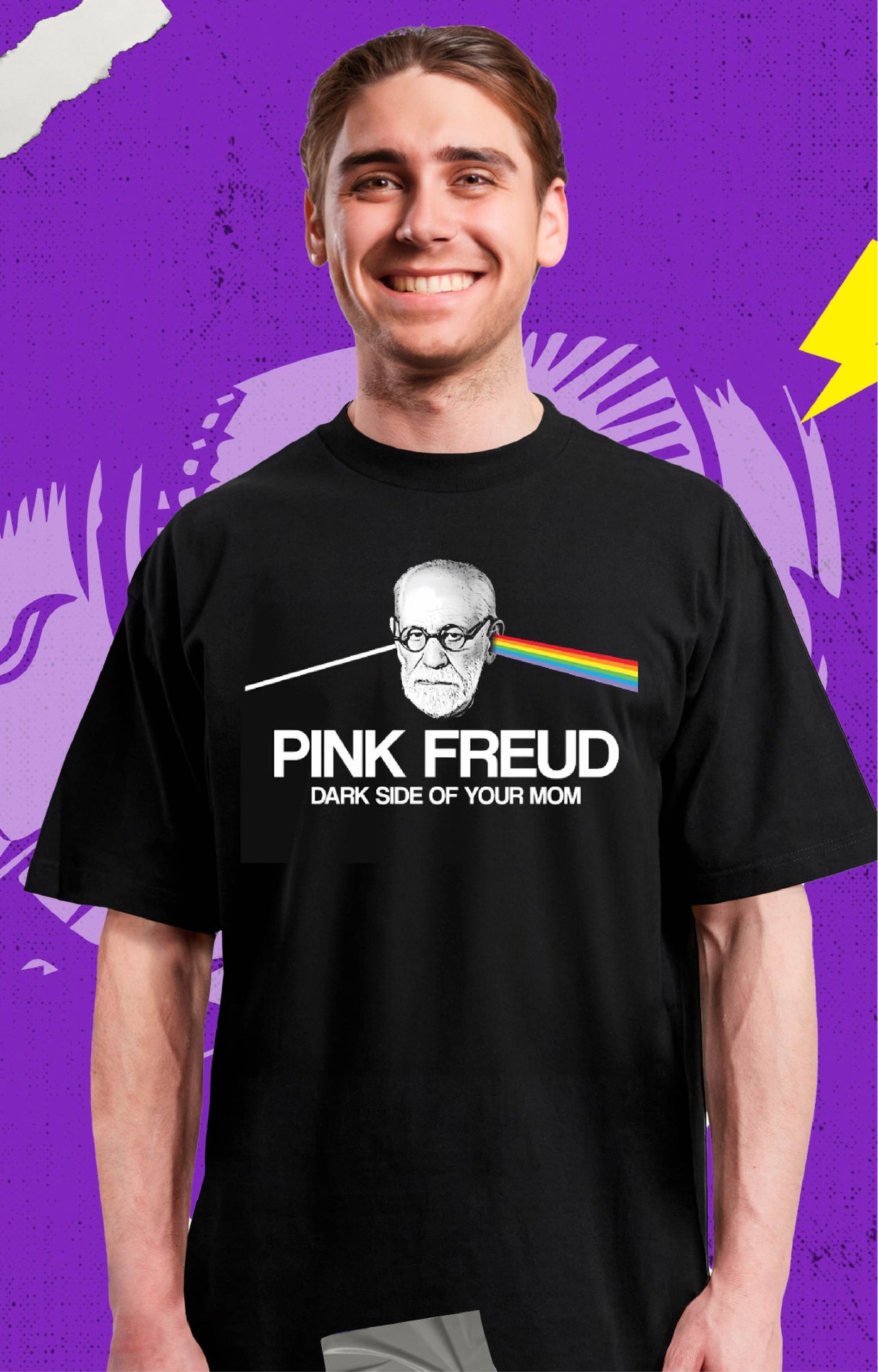 Pink Freud - Pink Floyd Meme - Polera