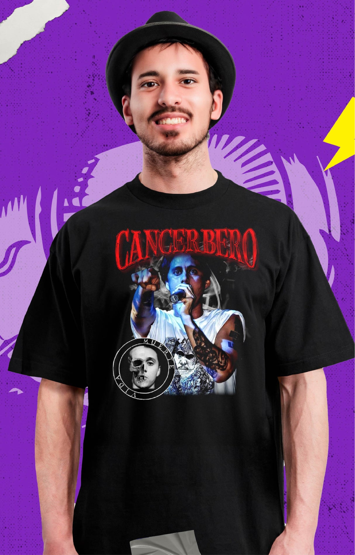 Cancerbero - Vida y Muerte Collage - Polera