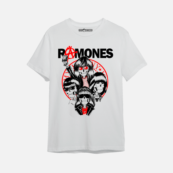 Ramones Anarchy - Blanca - Polera