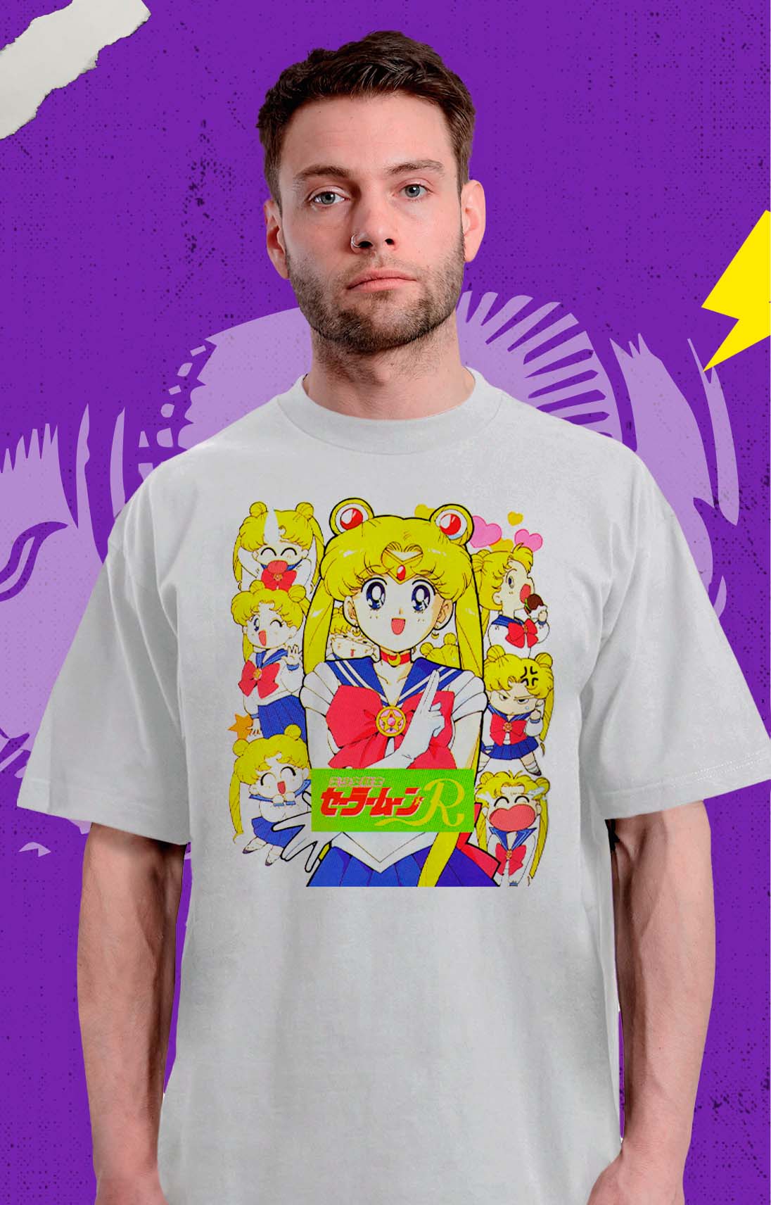 Sailor Moon Serena Caras Chibi - Anime - Polera