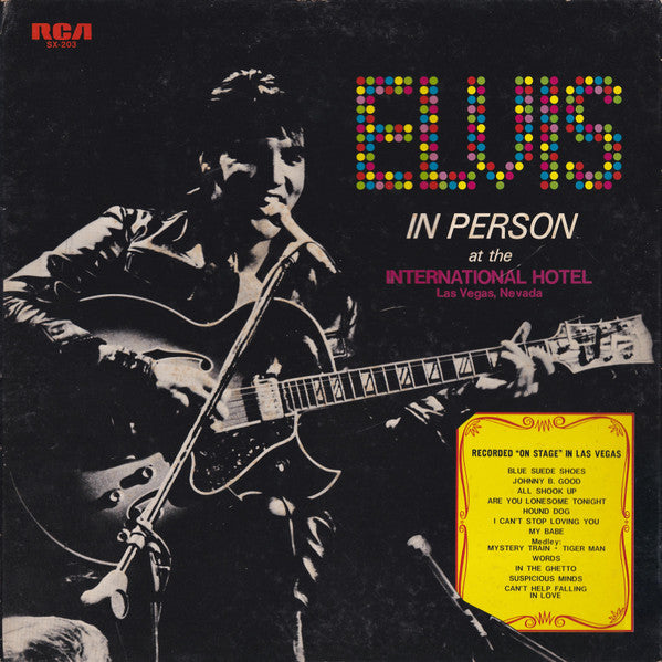 Elvis Presley – Elvis In Person At The International Hotel - Vinilo Japones (Sin Obi)