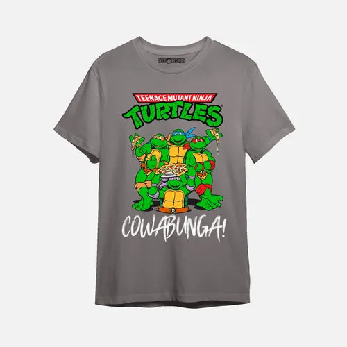 Teenage Mutant Ninja Turtles - Cowabonga - Polera Gris