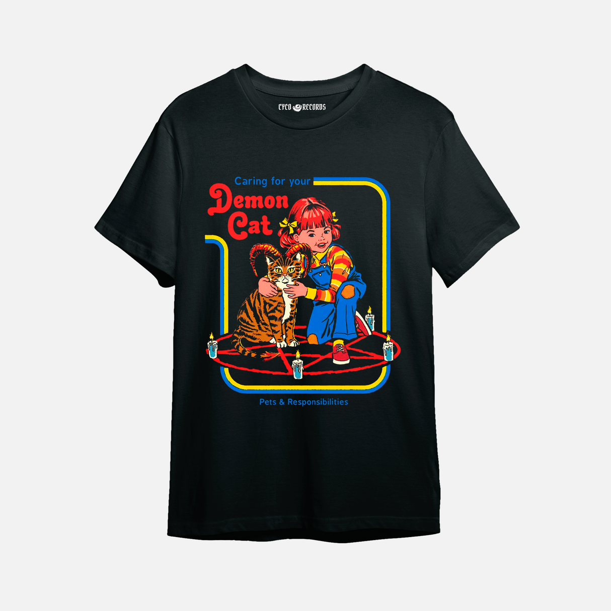 Vintage Evil Kids - Demon Cats - Polera